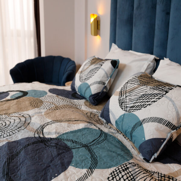 Set cuvertură de pat uni-gri, 3 piese