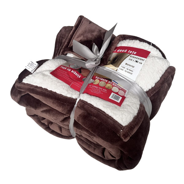 Cuvertura catifea maro